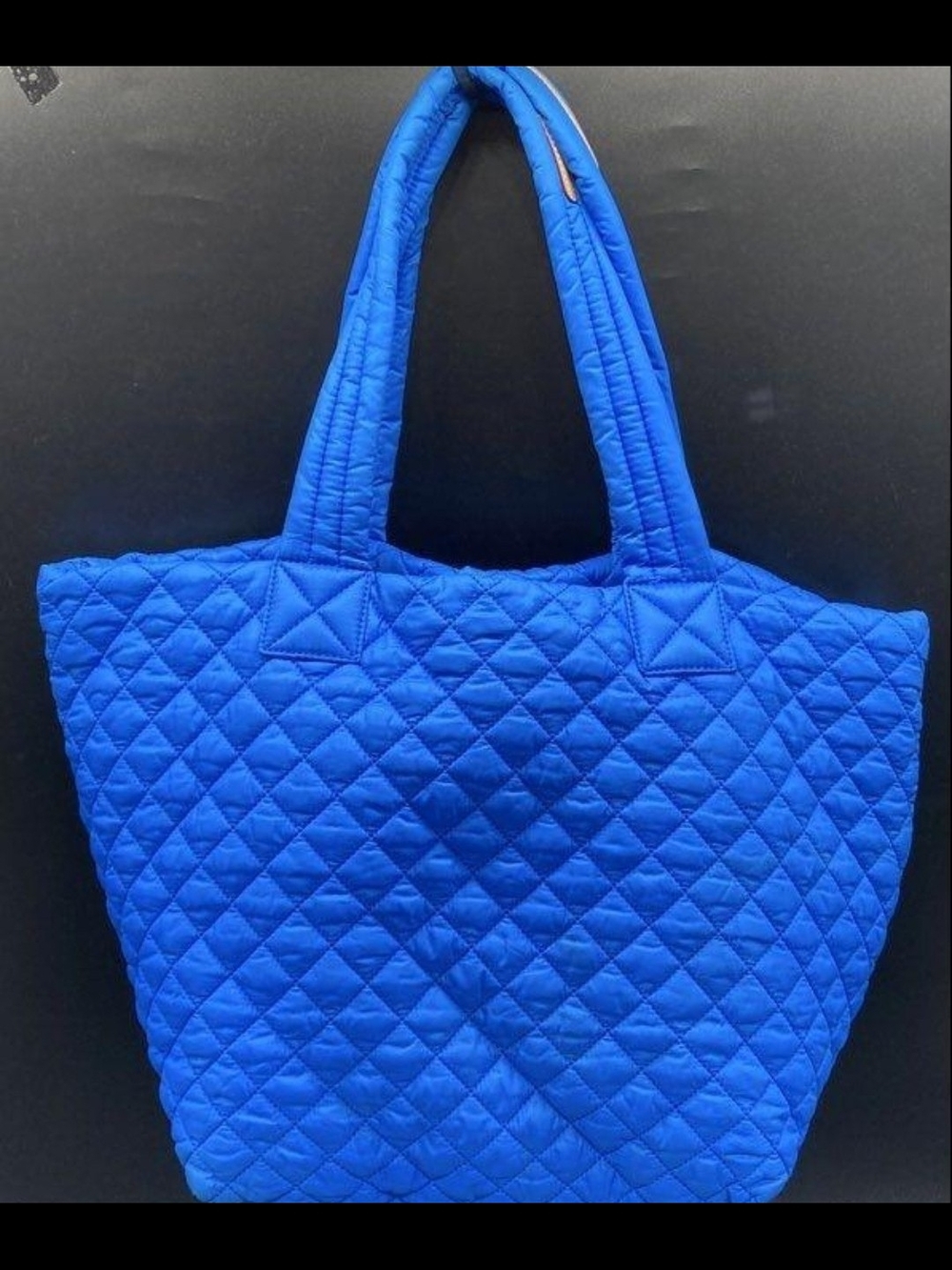 MZ Wallace Quilted Royal Blue Tote